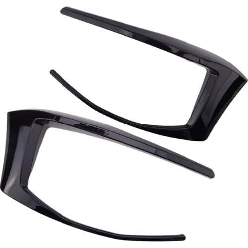 2pcs Rear Bumper Spoiler Fog Light Lamp Cover Trim Bezel Black Fit For Volkswagen Golf 7 GTI R GTD MK7 2012 2013 2014 2015