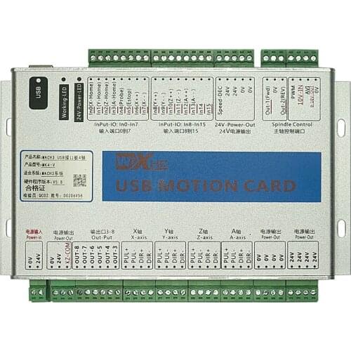 4 axis USB mach3 motion control card four breakout interface board for cnc engraving machine