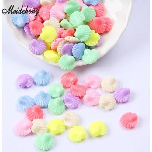 Acrylic Light Colorful Bear Shell fish Beads for Bracelets Necklace jewelry making Handmade Decoration design Children Gift