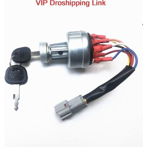 Excavator accessories For Hyundai R55 60 80 150 200 215 225-5-7-9 High quality ignition switch start switch electric door lock
