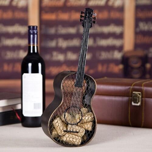 Guitar Bottle Wine Stopper Holder Display Container Home Bar Collection