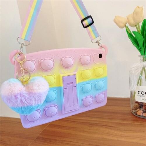 For Samsung Galaxy Tab A 8.0 T290 P610 10.4 10.1 A7lite T500 8.7 Case Kids Safe Foam Shockproof Shoulder Stand Tablet cute Cover