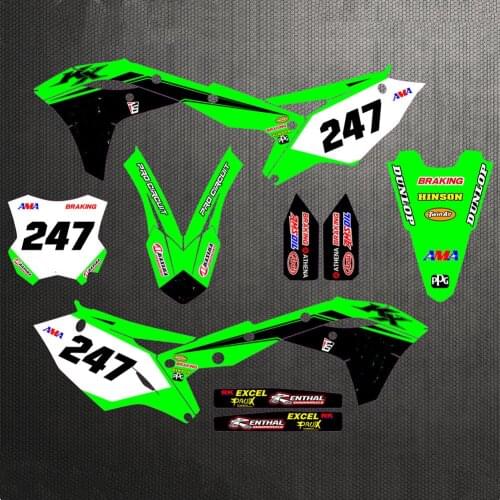 For Kawasaki 250 KXF Customized Graphics Backgrounds Decals stickers Kits For Kawasaki KXF250 2021 2020 2019 2018 2017 KX250F