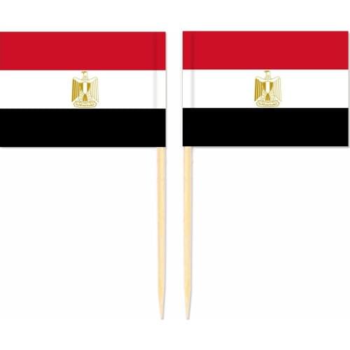 Egypt Toothpick Flag 3.5X2.5CM Cake Topper Party Cupcake Wedding Baby Shower Supplies Lovely Baking Dessert Decorations