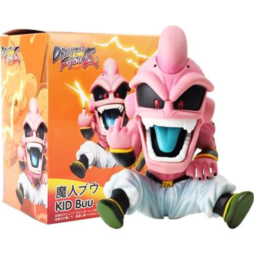 12cm Dragon Ball Anime Movie Series Majin Buu Erect Middle Finger Ornaments Figure Model Toys BABY Boy Girl Gift