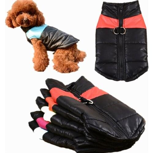 2019 New Keep Warm Winter Clothes For Dogs Soft Cotton Winter Overalls For Dogs Rainproof Zipper Dog Vest Dog Clothes