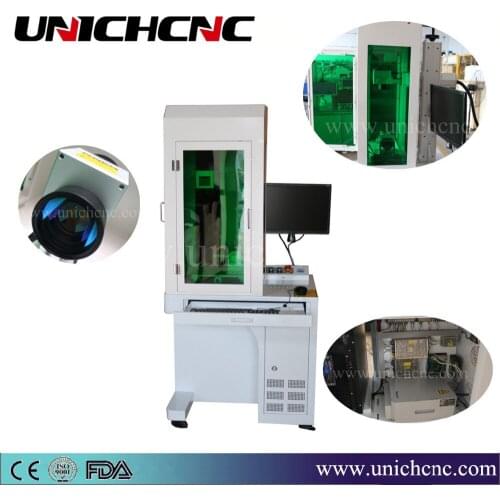 Desktop fiber laser marking machine with rotary for sale