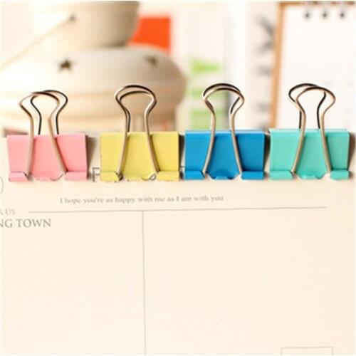 DL Office stationery 25mm long tail bill, swallow tail clip, color barrel, long tail , Yiwu wholesale Exquisite office supplies