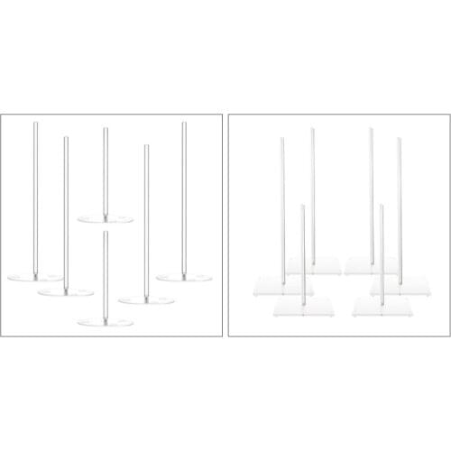 Acrylic Donuts Stand Donuts Bagels Holder Height 10in/15in 6 Pcs for Wedding Birthday Party Treat Display Corner Decor