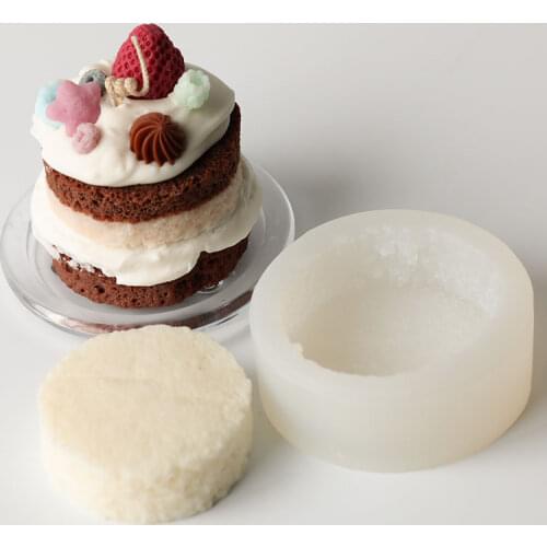 Cavity 3D Simulation Fluffy Cake Dessert Soap Form Mold Cake Decoration Chocolate Candle Mold DIY Biscuit Baking Mold