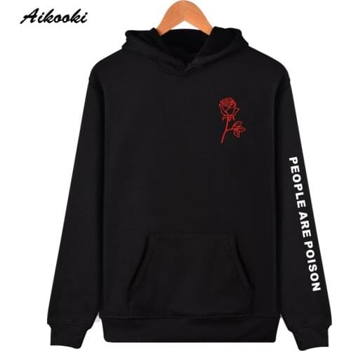 Casual New People Are Poison Rose Men/Women Hoodies Sweatshirt Casual Boy/Girl Fashion Harajuku Cute Korean Sweatshirts Polluver