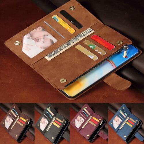 Luxury Leather Wallet For Huawei Honor 9 Case Magnetic Zipper Wallet Mobile Retro Wallet Flip Card Stand Huawei Honor 9 Cover