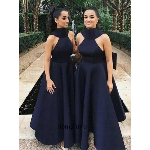 Pink Prom Dresses High Neck Arabic Wedding Party Gown Graduation Dress 2021 فساتين السهرة