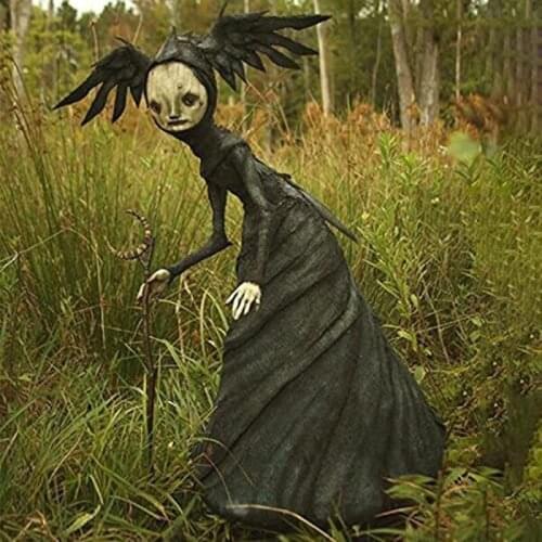 The Dark and Bizarre Art-Art Doll Forest Fantasy Decoration Sculpture,Creepy Witch Sculptures Halloween Decoration