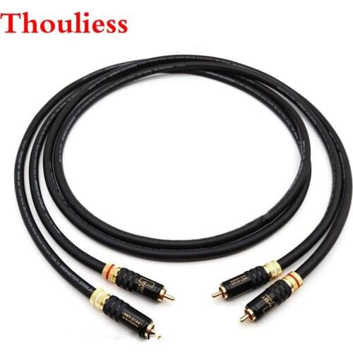 Thouliess Pair HiFi Audio Cable 7N OCC Audio AMP CD Player Amplifier Multinedia Interconnect RCA Cable with Gold Plated WBT-0144
