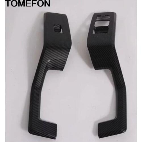 TOMEFON For Toyota Hiace Granvia Commuter 2019 2020 LHD Inner Door Armrest Window Switch Button Cover Trim Interior Accessories