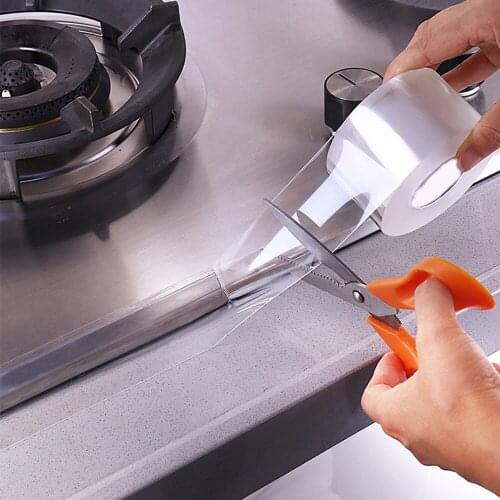 Kitchen Waterproof Mildew Strong Bathroom Toilet Crevice Strip Transparent Adhesive Tape Pool Water Seal