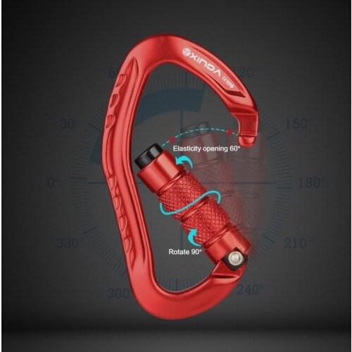 XINDA New 8126TN Professional Climbing Carabiner 22KN Safety Pear-shape Safety Buckle Hiking Survival Kit Protection Equipment
