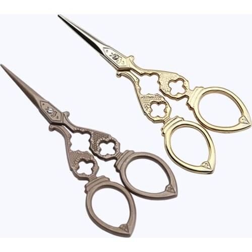 1PC Antique European Vintage Scissors 12cmx4.8cm Cloud Pattern Dressmaker Shears Sewing Scissors Fabric Craft