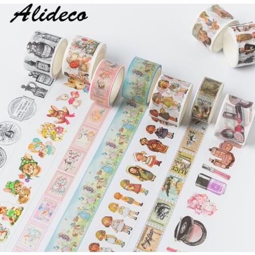 10pcs/1lot Washi Masking Tapes Easter party animals Decorative Adhesive Scrapbooking DIY Paper Japanese Stickers 5M