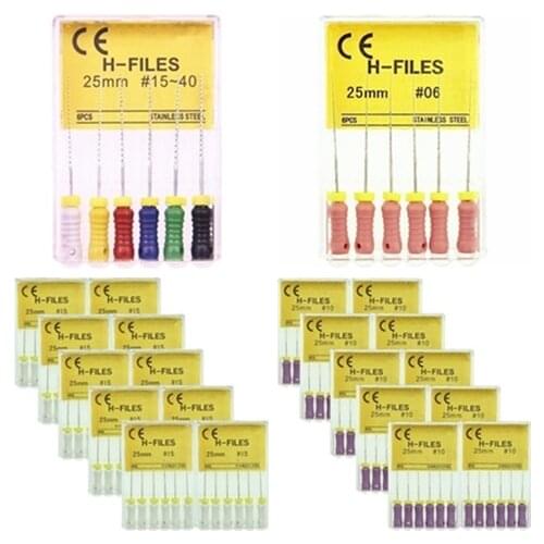 10 Packs Dental H-files 21/25/31mm Endodontic H-File Hand Use Endo Root Canal Files Instruments Dentist Tools