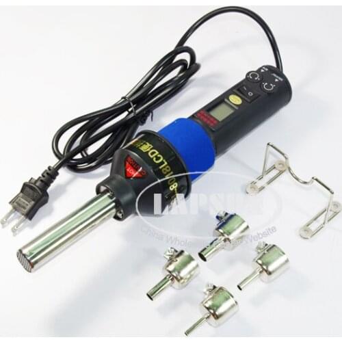 110V AC 450 Degree LCD Adjustable Electronic Heating Air Gun Desoldering Station IC SMD BGA Repair Tool + 4 Nozzles 8018LCD 8018