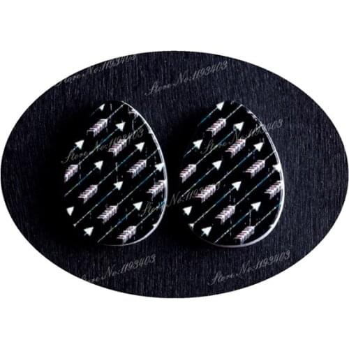 13x18mm Arrow Tear Drop Shape Painted Wood Laser Cut Cabochon to make DIY Rings, Earrings, Brooch, Necklace pendant