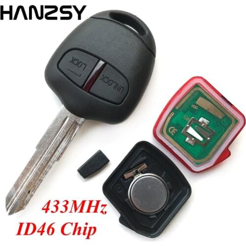 2 Buttons Car Remote Key For MITSUBISHI Montero Outlander Pajero Triton ASX Lancer Auto Keyless Entry Fob 433MHz with ID46 Chip