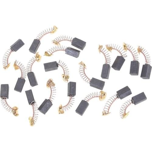 20pcs Mini Drill Electric Grinder Replacement Carbon Brushes Spare Parts For Electric Motors Dremel Rotary Tool 6.5x7.5x13.5mm