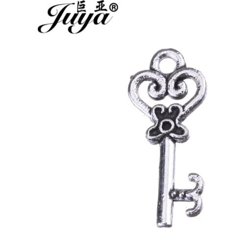 30pcs/lot 21x9mm Filigree Key Charms Pendants for Bracelet Necklace Jewelry Making Finding DIY Accessories JUYA AO0482