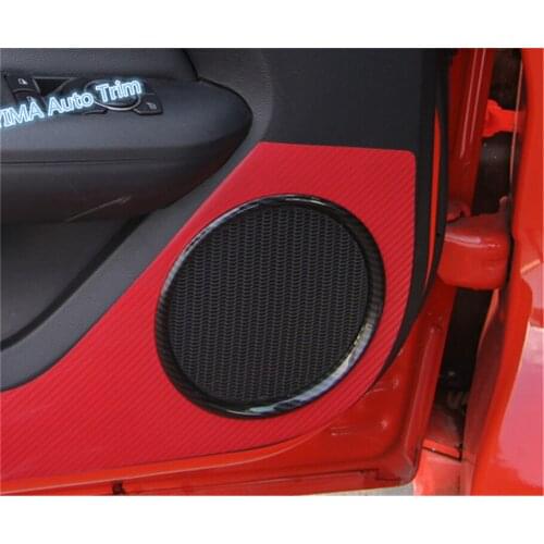 Lapetus Car Styling Inner Car Door Stereo Speaker Audio Loudspeaker Sound Cover Trim ABS Fit For Ford Mustang 2015 - 2019