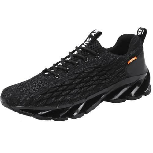 Blade Men Running Shoe Black White Original Sneaker Winter Men Outdoor Massage Sport Shoe Male Trainers Light Atheletic Tennis