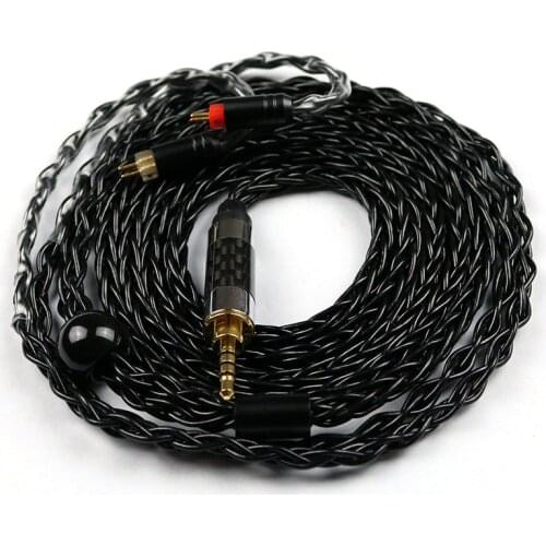 Diy earphone cable silver plated copper wire 0.78mm 2pin