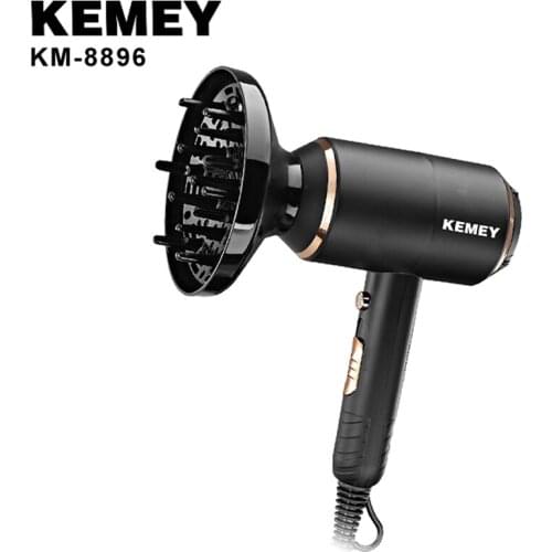 Kemei Hair Dryer Professional Blowdryer Hot Cold Air Hairdressing Strong Power 4000W Negative ion Blow Hair Styler Modeling Tool