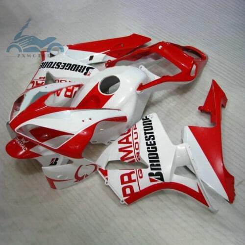 Injection Fairing Kit Fit for Honda CBR600RR 2003 2004 CBR 600 RR 03 04 white red Custom paint fairings body parts DV87