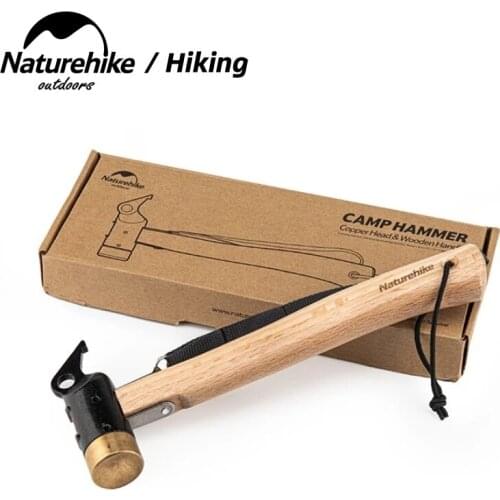Naturehike Camping Copper Hammer Outdoor Camping Tent Nail Hammer Nail Puller Nail Ground Nail Hammer Camping Equipment Tools
