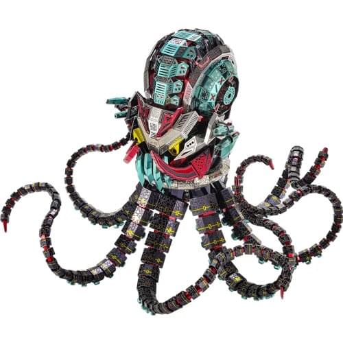 Microworld 3D Metal Puzzle Figure Toy Octopus Devil model kits Educational kits Education Gift Toys For Children
