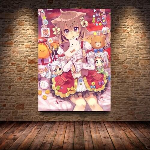 Sweet Little Loli Anime Art Poster Little Girl Japanese Manga Art Prints Wall Pictures