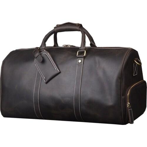 Male Gym Bag Real Genuine Leather Sports Bags Dry Wet Bag Men Training for Shoes Fitness Yoga Travel Luggage Shoulder Sac De Bag