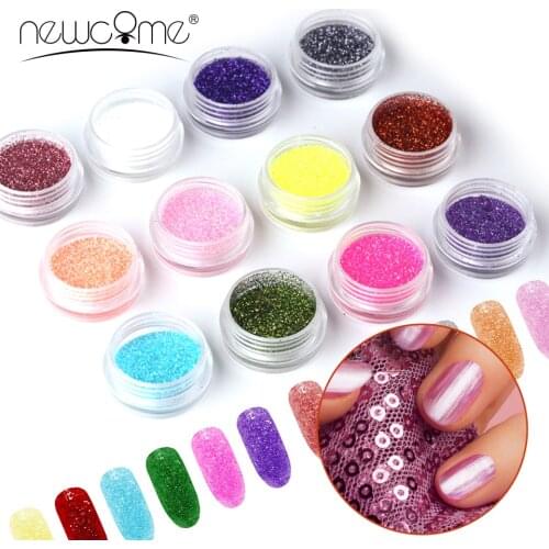 Newcome 12 Color/Set Nail Art Decorations Velvet Flocking Powder Color Sequins Nail Art Glitter Nails DIY Decoration Tips