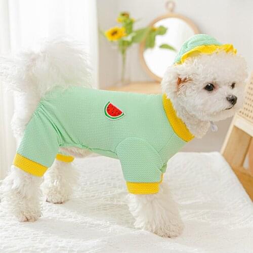 2021NEW Pet Dog Jumpsuits Clothing for Dogs Cats Soft Pajamas Hoodie Pets Clothing Four Seasons Dogs Coat Jacket With Hat XS-XL
