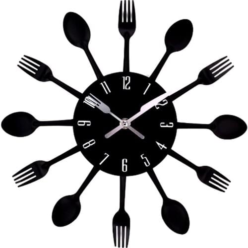 New arrival promotion wall modern needle clock knife clocks kitchen the decoration quartz metal mute rushed