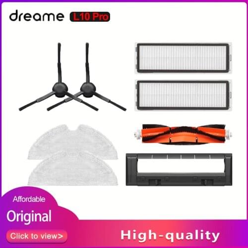 Original Robot Vacuum Cleaner Accessory Side Brush Main Brush Cover Trouver Mop Cloth Main Brush HEPA Filter For Dreame L10 Pro
