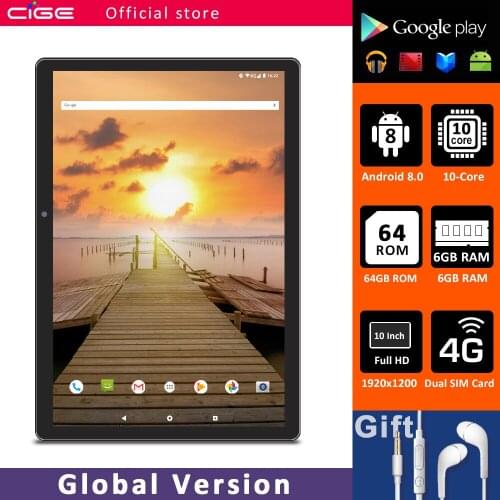 CIGE N9 Andorid 10 Inch Tablet PC 1920x1200 6GB RAM 64GB ROM 10 Core GPS Dual 5G WIFI 4G Lte With Keyboard For Childrens