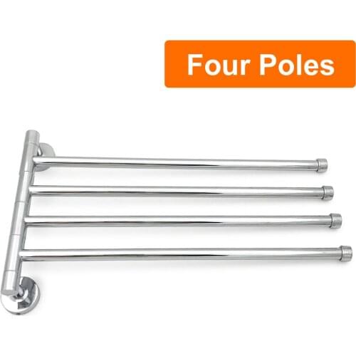 SHENGRUIJIA brand modern style 4 Layers 360 degree roatation Steel bar towel rack chrome plated towel hanger free shipping
