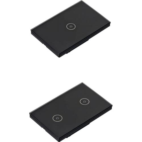 Tuya WIFI Touch Switch US 110-240V Smart Switch Panel 1/2/3Gang APP Smart Remote Voice Control Panel Wall Touch Switch