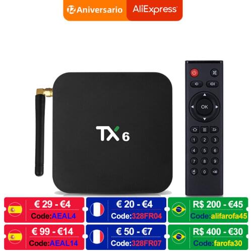 Android 9.0 TV Box TX6 4GB 64GB 5.8G Wifi Allwinner H6 Quad Core USB 3.0 BT4.2 4K Media Google Player Youtube Set Top Box TV BOX