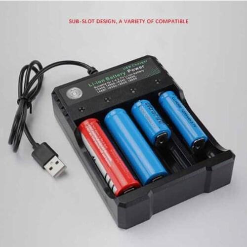 Universal Battery Charger for Rechargeable Batteries 10440 18350 18650 16340 4 Slot USB Rechargeable Battery Station In Stock