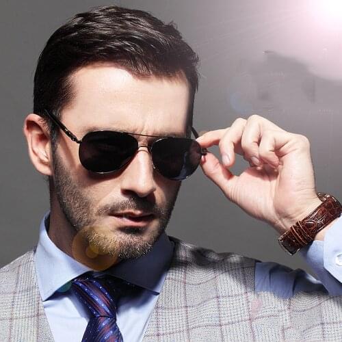 High-end Pilot Squared Driver Sun Glasses Polarized Mirror Sunglasses Custom Made Myopia Minus Prescription Lens -1 to -6