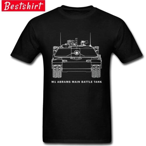 World Of Tanks Game T Shirts Abrams Main Battle Tank US Military Drawing Men Tshirts Armored Tanks High Quality Drop Shipping